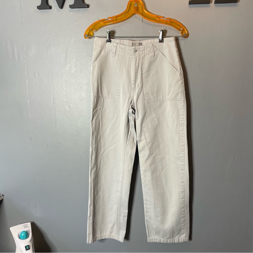 GH‎ BASS & CO Light Gray Straight-Leg Cropped Pants size 2
